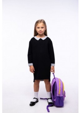 Vidoli черное платье с белым воротничком для девочки G-16097W